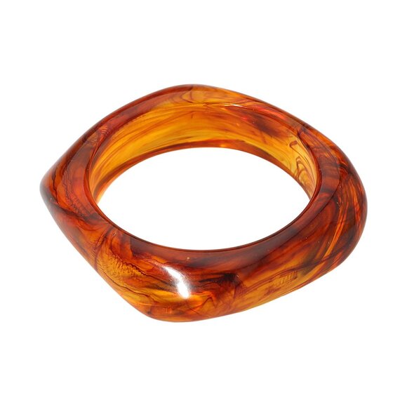 Tigerstars Chunky Tortoise Resin Bangle Bracelet - Picture 1 of 1